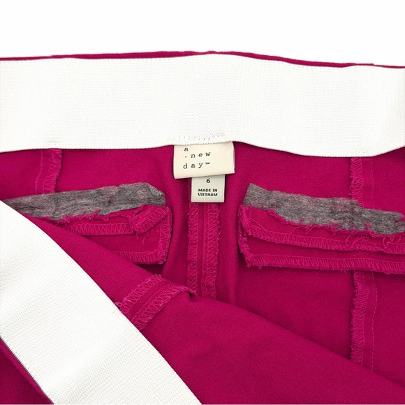 A New Day Women's Stretch Side Zip Pants Size 6 Fuchsia Pink - Picture 6 of 6